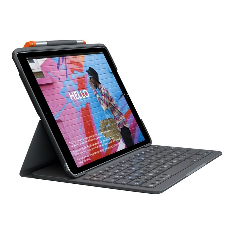 Logitech Slim Folio Szürke Bluetooth QWERTZ Német (920-011423)-0