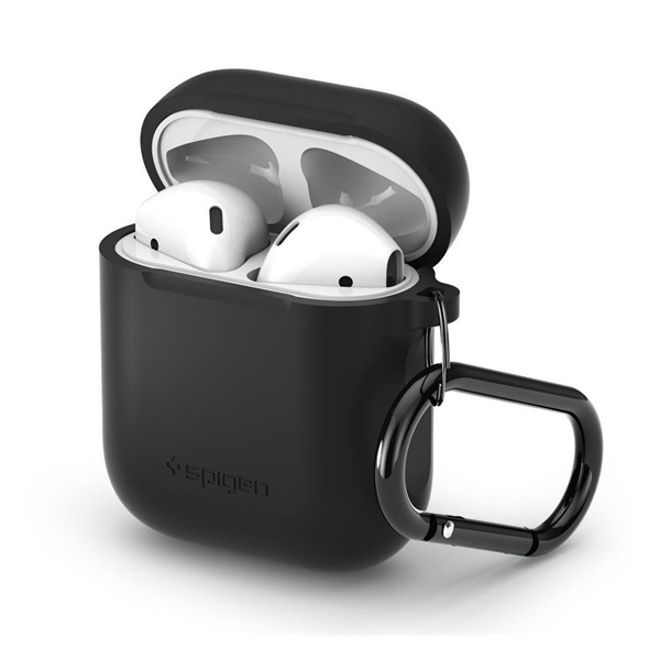 Spigen Silicone Fit Apple AirPods / AirPods 2 tok - Fekete (066CS24808)-0