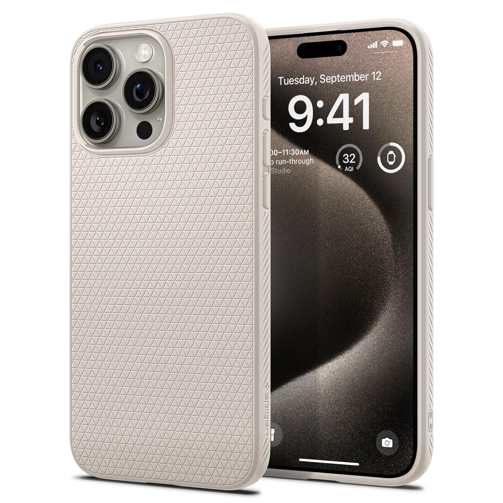 Spigen Liquid Air Apple iPhone 15 Pro Max Tok - Mat Fehér (ACS07212)-0