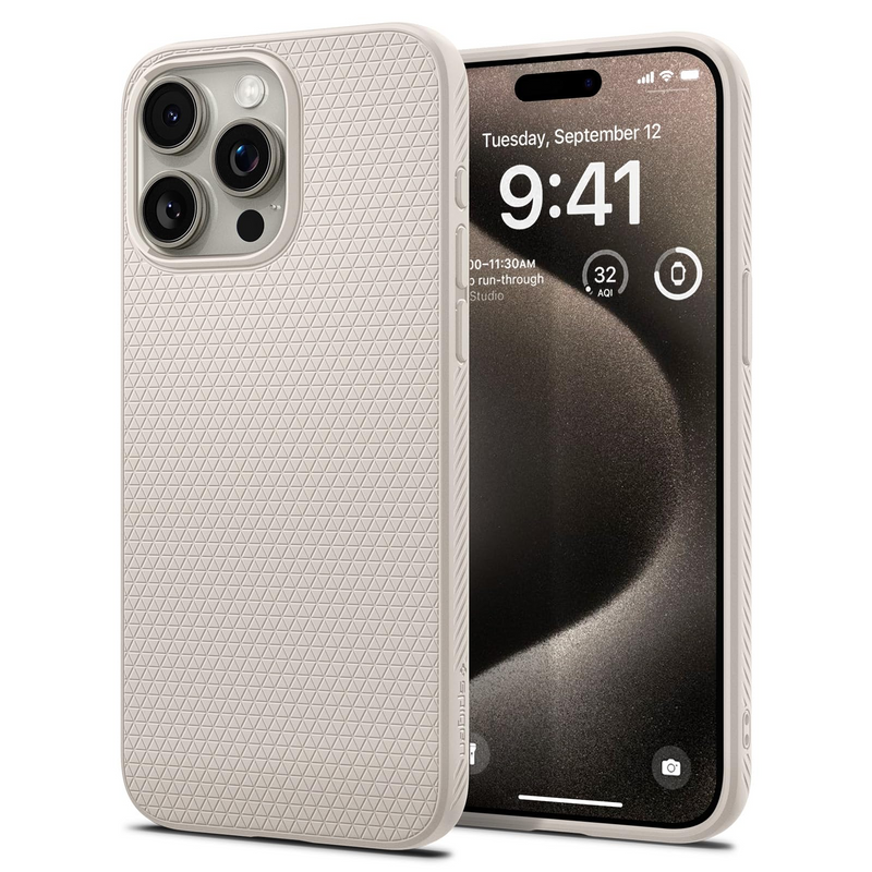 Spigen Liquid Air Apple iPhone 15 Pro Max Tok - Mat Fehér (ACS07212)-0