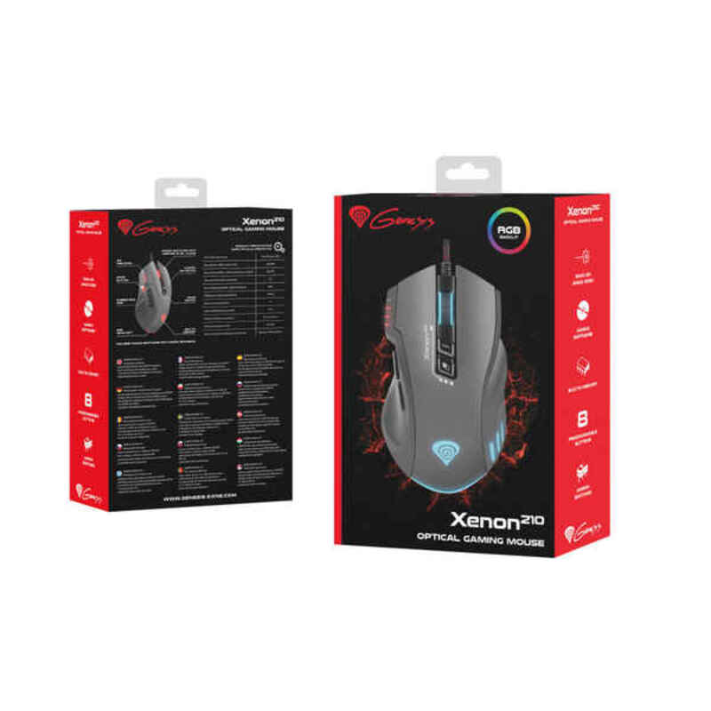 Gaming Mouse Genesis Xenon 210 RGB 3200 DPI Black 3200 DPI