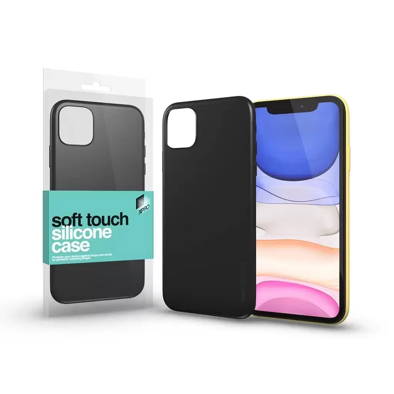 Soft Touch Silicone Case fekete Apple iPhone 14 készülékhez (126815)-0