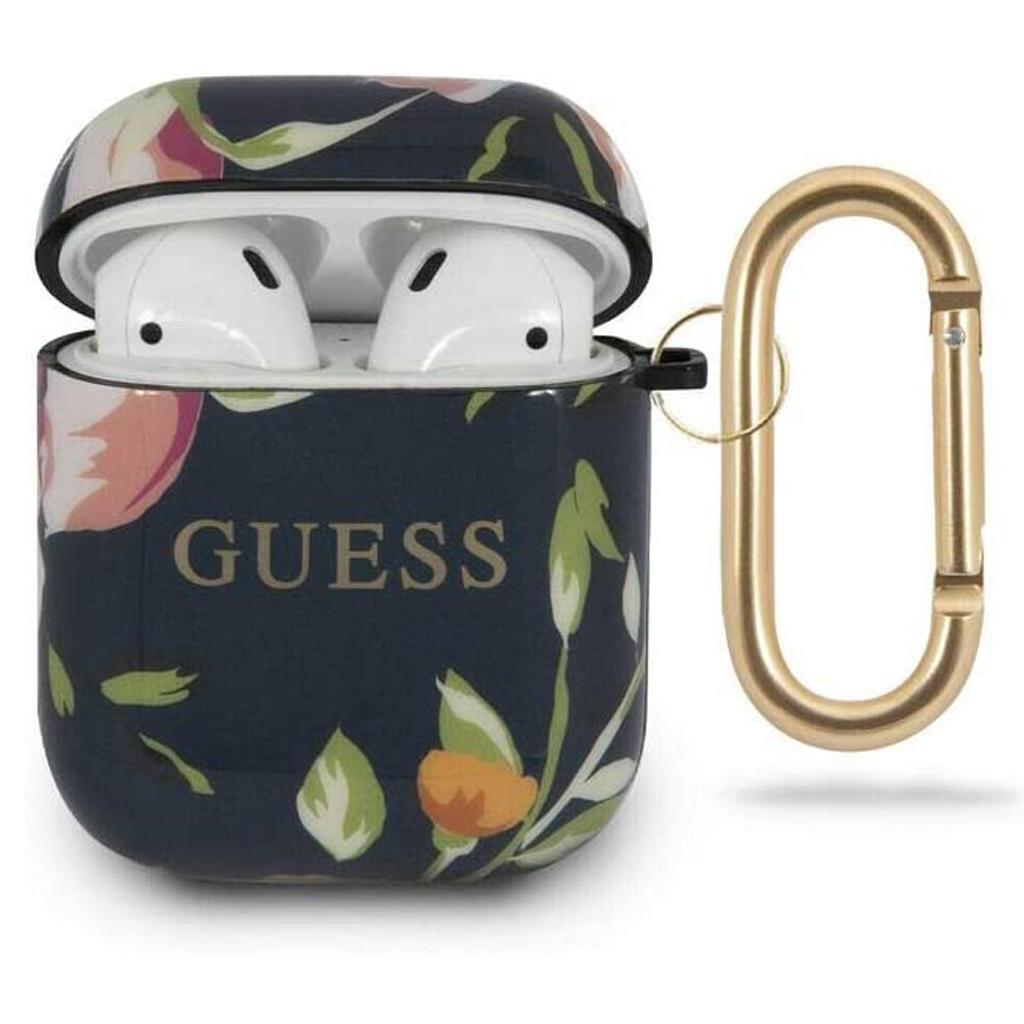 Калъф Guess Floral N.3 за Apple AirPods Gen 1 / Apple AirPods Gen 2, Multicolor (GUACA2TPUBKFL03)-0