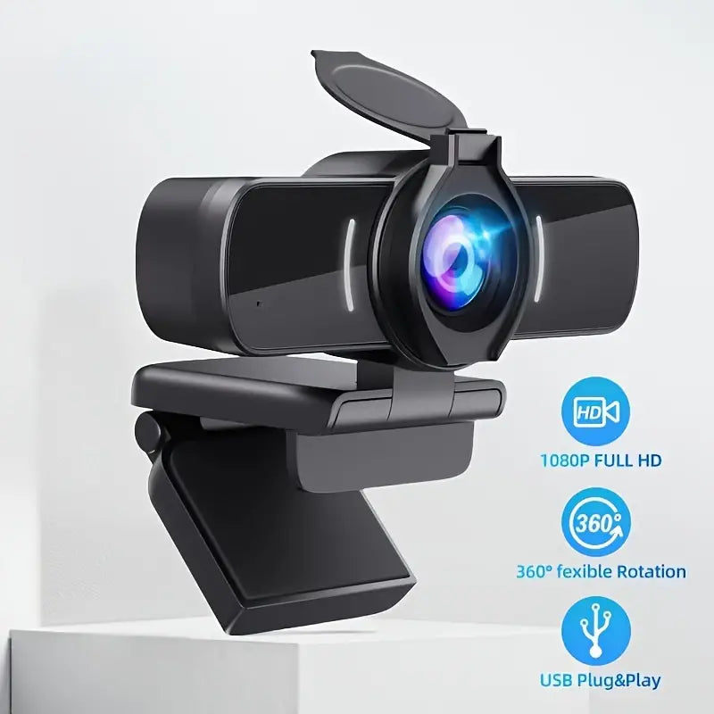 1080P HD Webcam with Microphone - Clear Video & Crystal Clear Audio-4