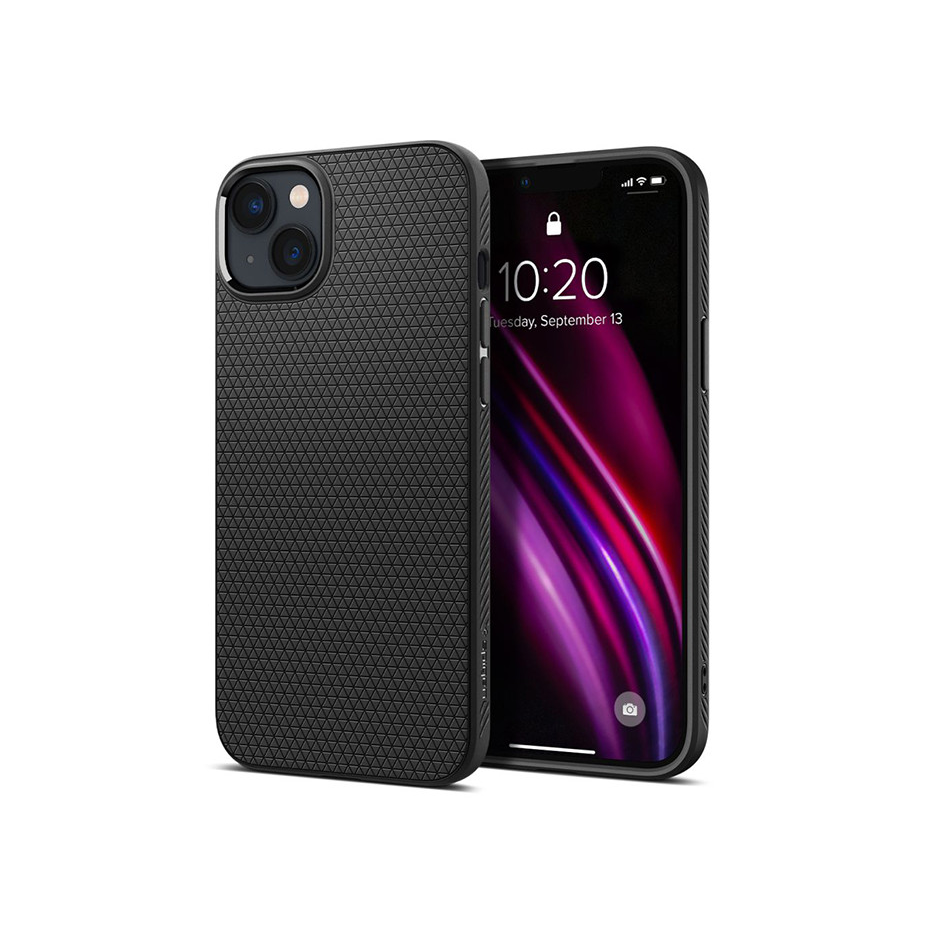 Apple iPhone 14 ütésálló hátlap - Spigen Liquid Air - fekete (SP0182)-0