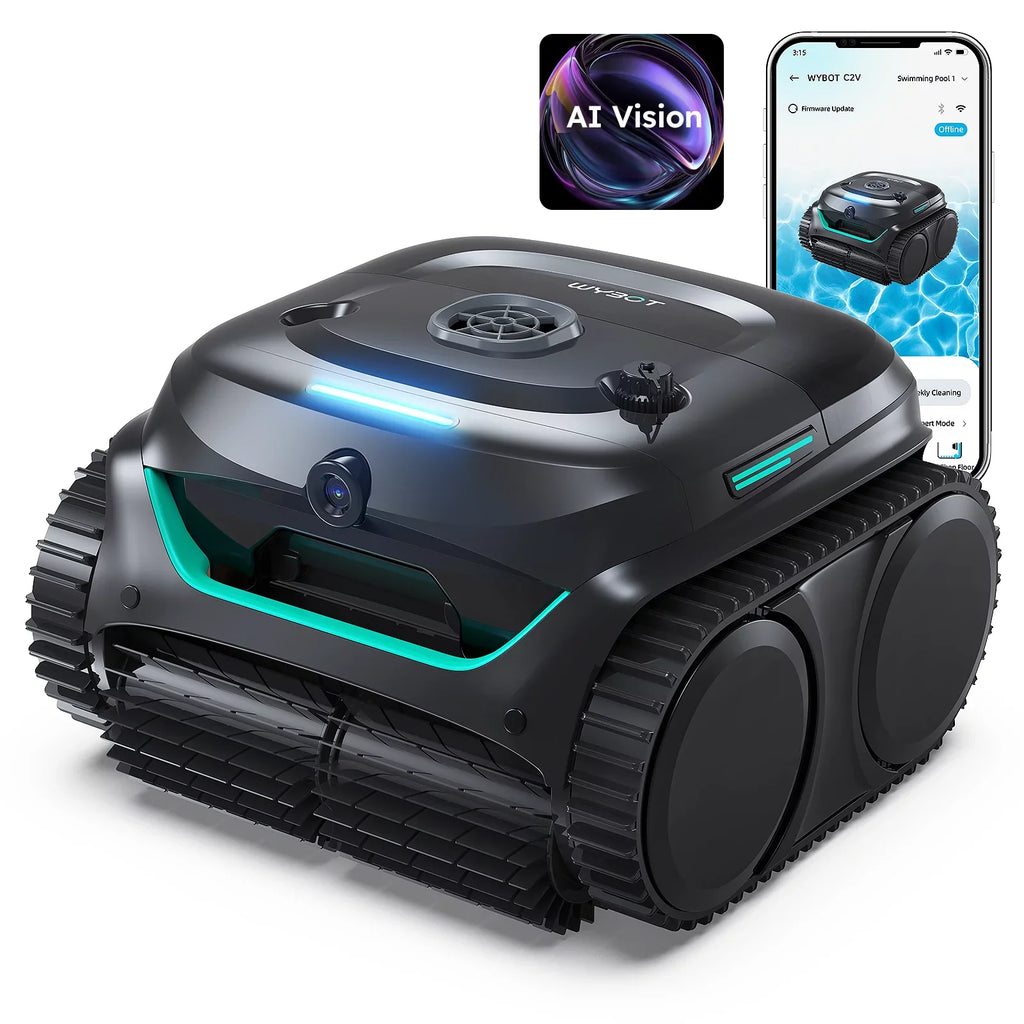 WYBOT C2 Vision Robotic Pool Cleaner Vacuum with AI Vision & Smart APP Control-0