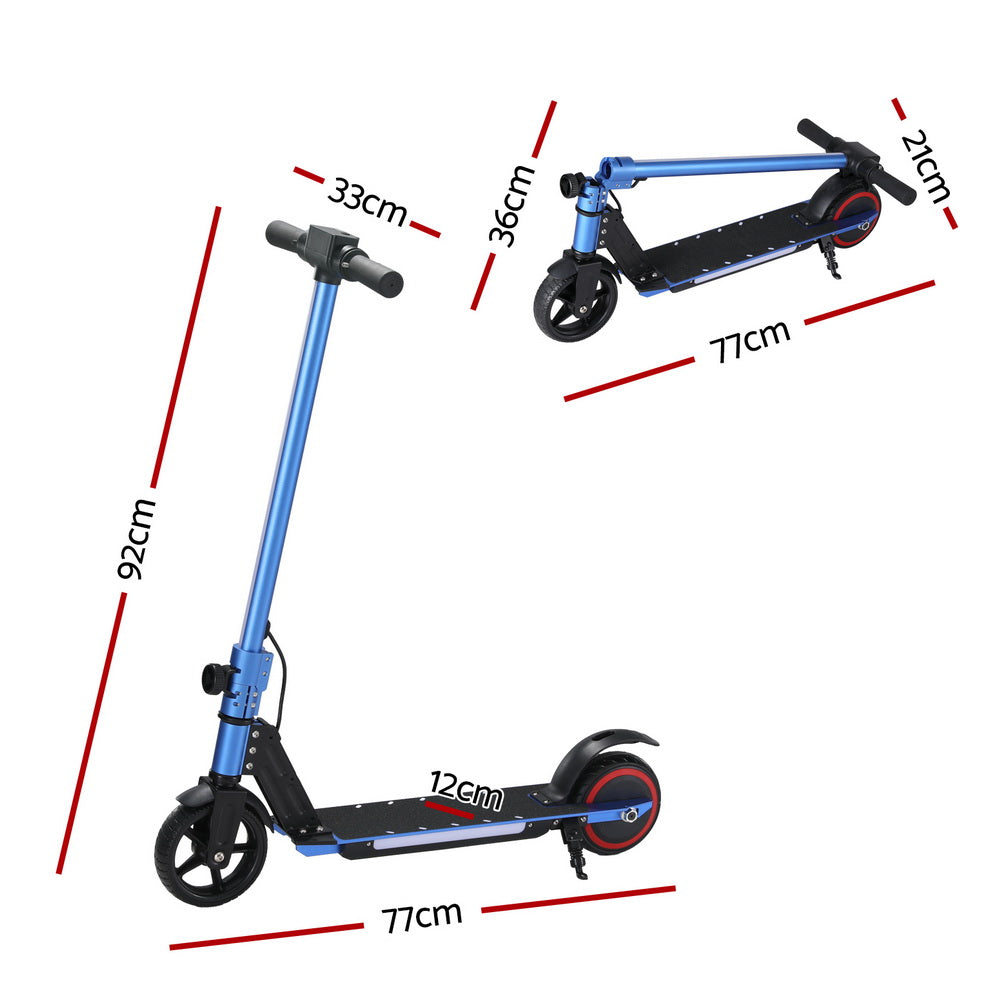 NNEDSZ Electric Scooter 130W 16KM/H LED Light Folding Portable Riding Commuter Blue-1
