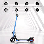 NNEDSZ Electric Scooter 130W 16KM/H LED Light Folding Portable Riding Commuter Blue-3
