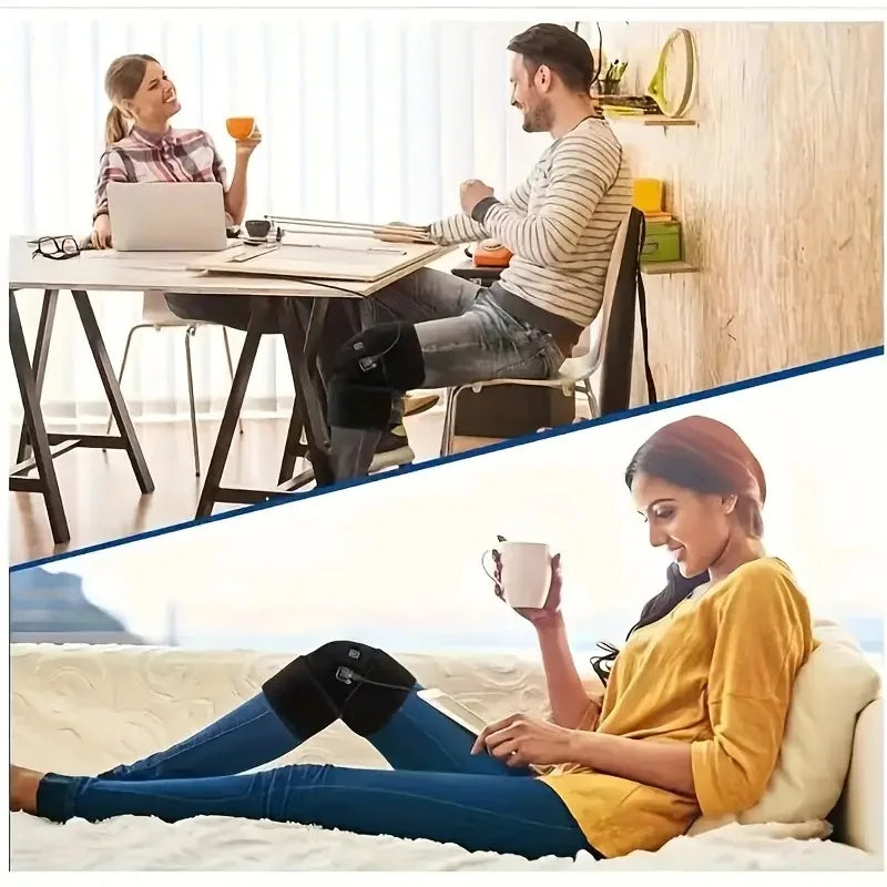 NNEOBA Electric Heating Knee Pads USB Hot Compress with Adjustable Temperature Black-3