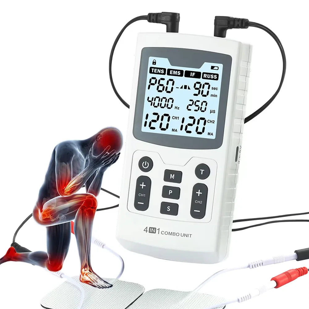 Electric Muscle Therapy Stimulator Interferential Physiotherapy Device White-1