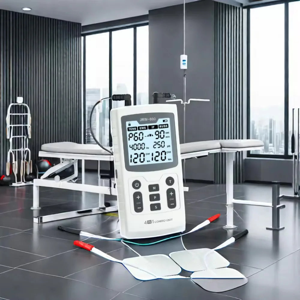 Electric Muscle Therapy Stimulator Interferential Physiotherapy Device White-2