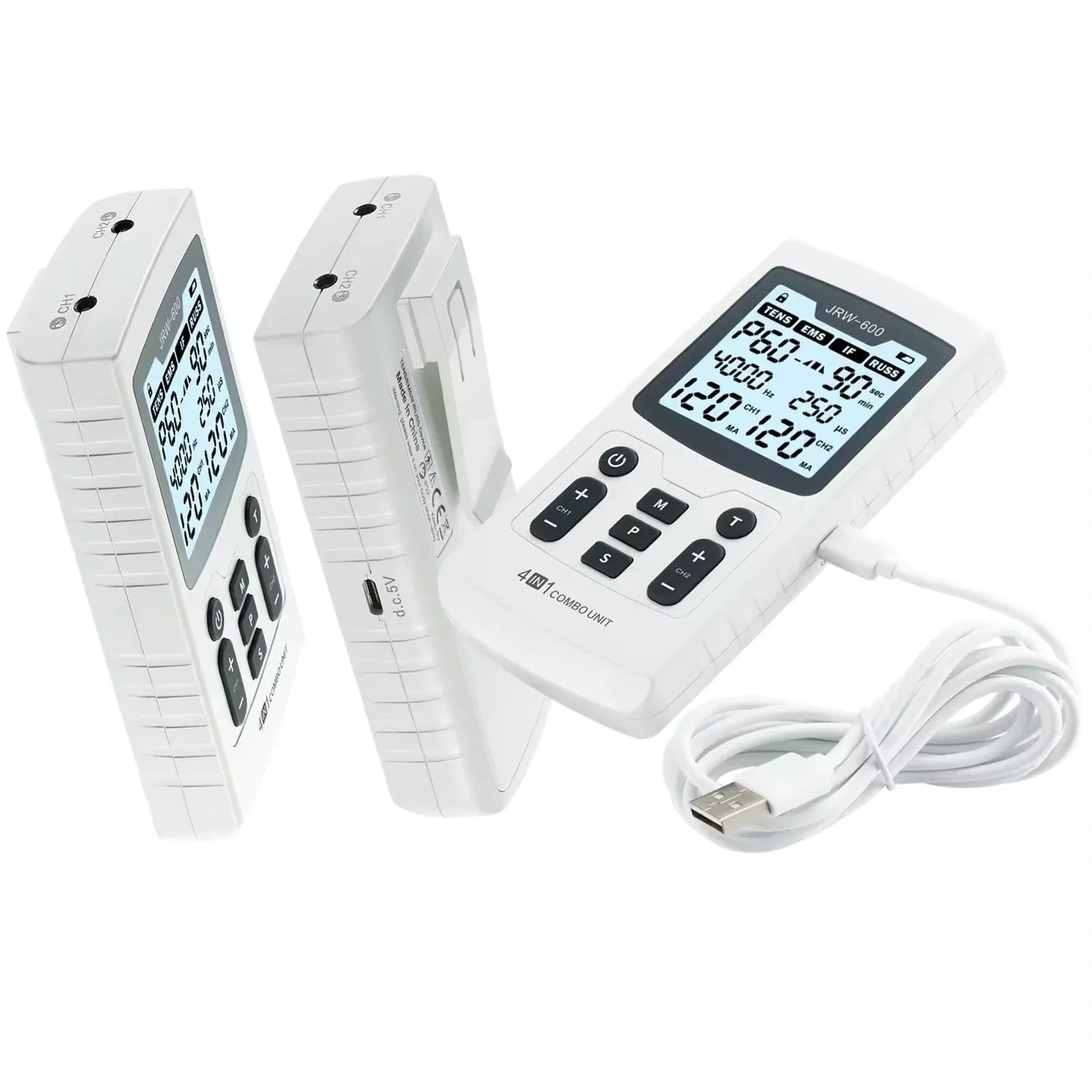 Electric Muscle Therapy Stimulator Interferential Physiotherapy Device White-3