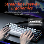 NNEOBA 61 Keys USB Gaming Mechanical Keyboard Red Switch RGB-3