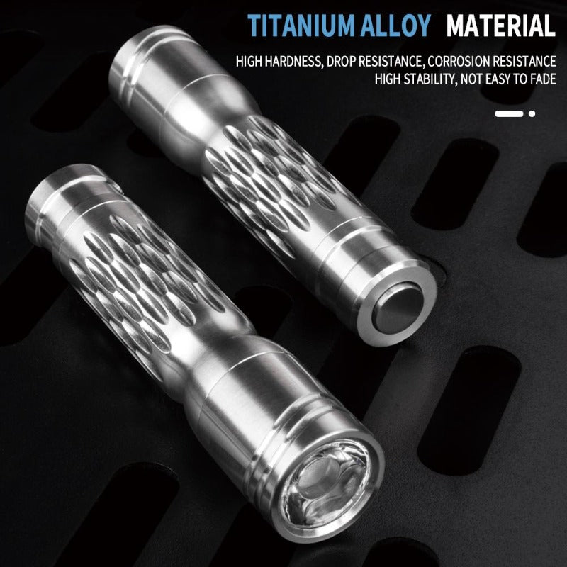 Titanium alloy flashlight strong light powerful long-range super bright searchlight camping hunting outdoor flashlight-1