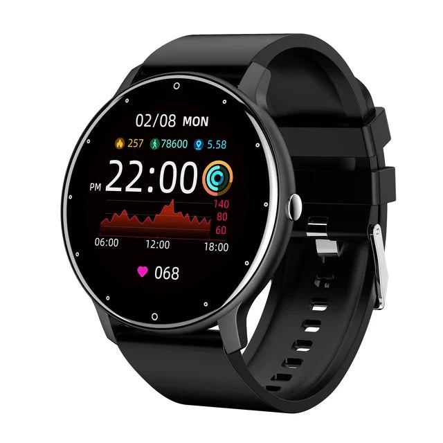 Smart Watch Full Touch Screen Fitness Tracker IP68 (Black)-0