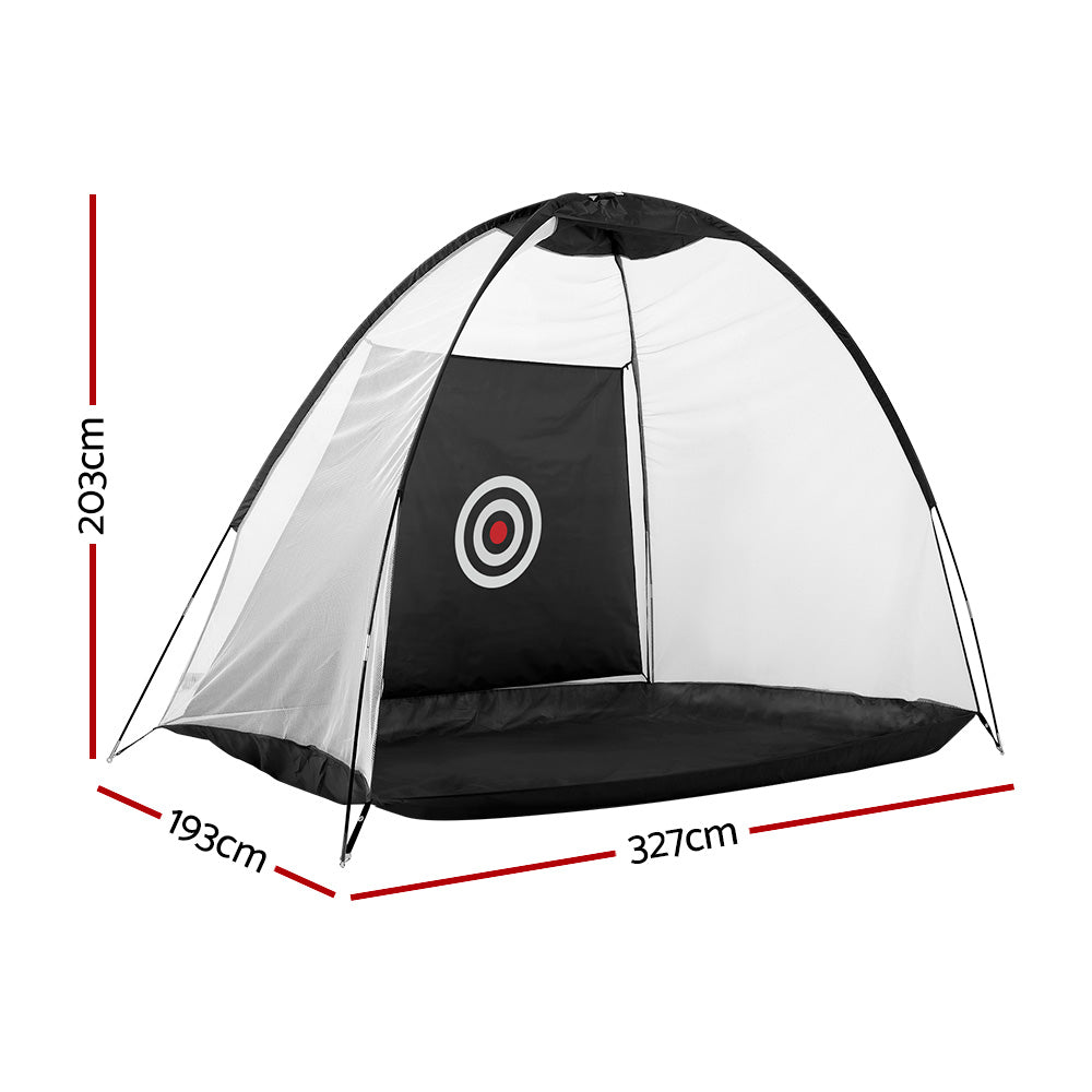 NNEDSZ 3M Golf Practice Net Portable Training Aid Driving Target Tent Black-1