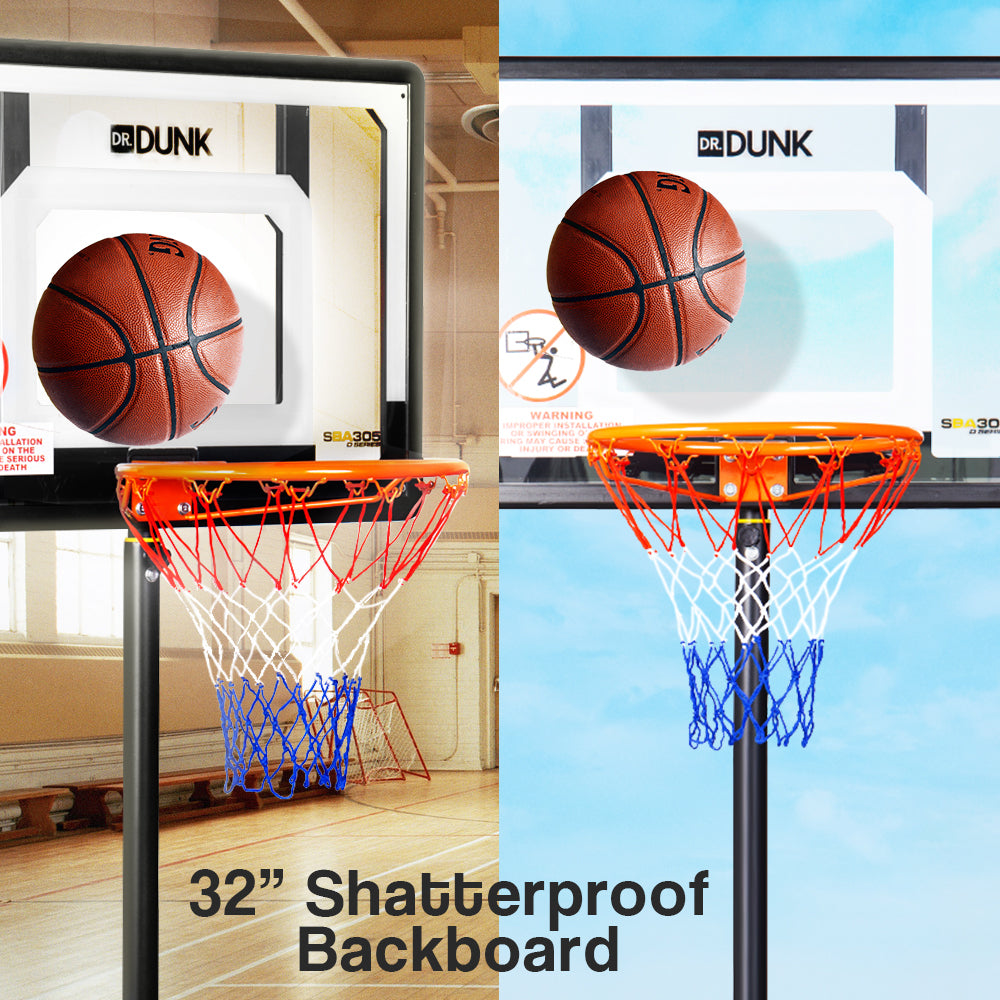NNEDSZ Dr.Dunk Adjustable Basketball Stand System Kids Hoop Portable Height Rim Ring-4