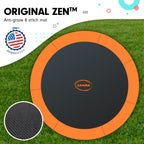 NNEDSZ 14ft Trampoline Free Ladder Spring Mat Net Safety Pad Cover Round Enclosure - Orange-2