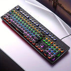 Caller Mechanical Keyboard - 104 Keys, Green Axis, Backlit, Wired USB, Black [Green Axis]-3