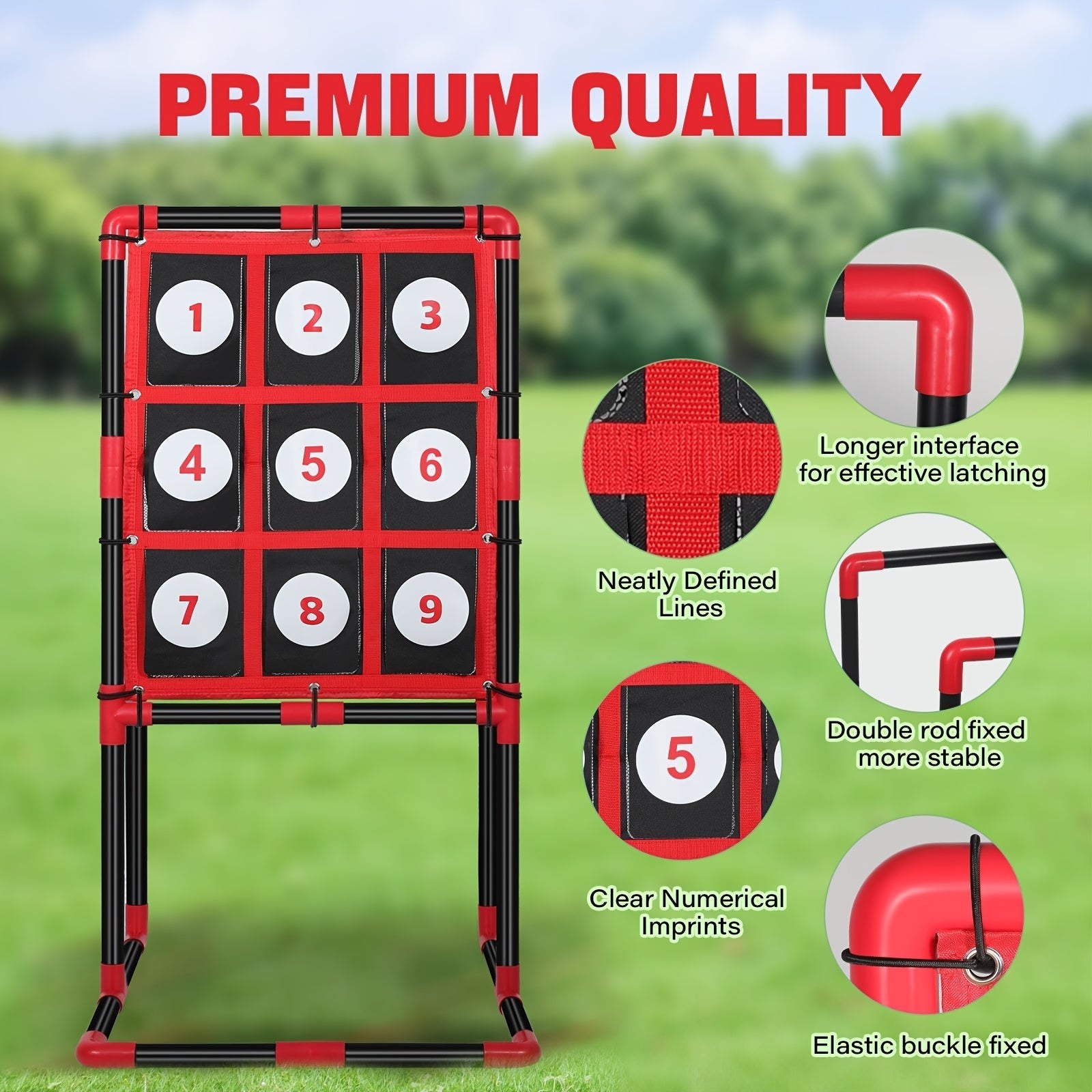 Baseball Strike Zone Target with Pockets-3
