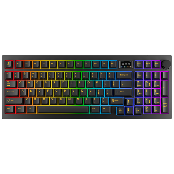 Tastatura mecanica AVAX GM03 PRO 98% Garnitura RGB tri-mode, comutator rosu Gateron, aspect maghiar (5999574480835)-0