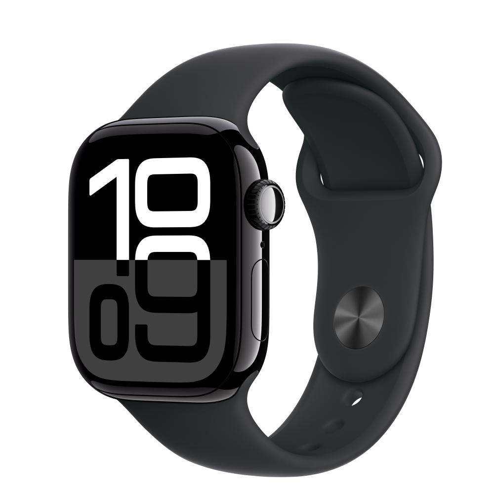 Apple Watch S10 GPS 42mm fekete alumíniumtok, fekete sport M/L (APPLE-MWWF3QH)-0