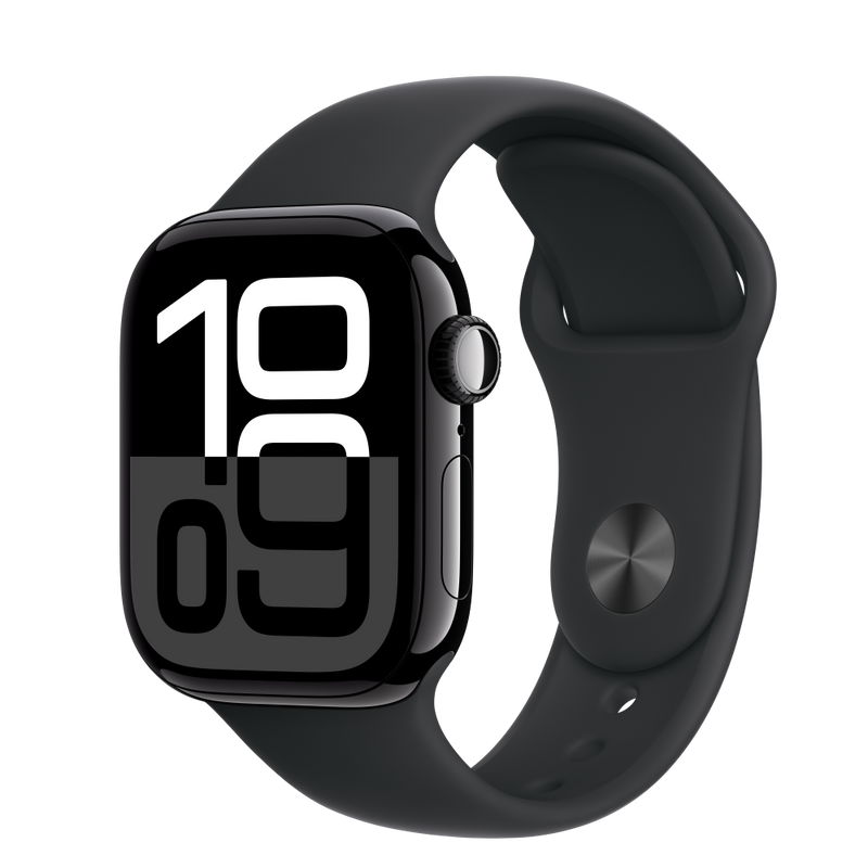 Apple Watch S10 GPS 42mm fekete alumíniumtok, fekete sport M/L (APPLE-MWWF3QH)-0