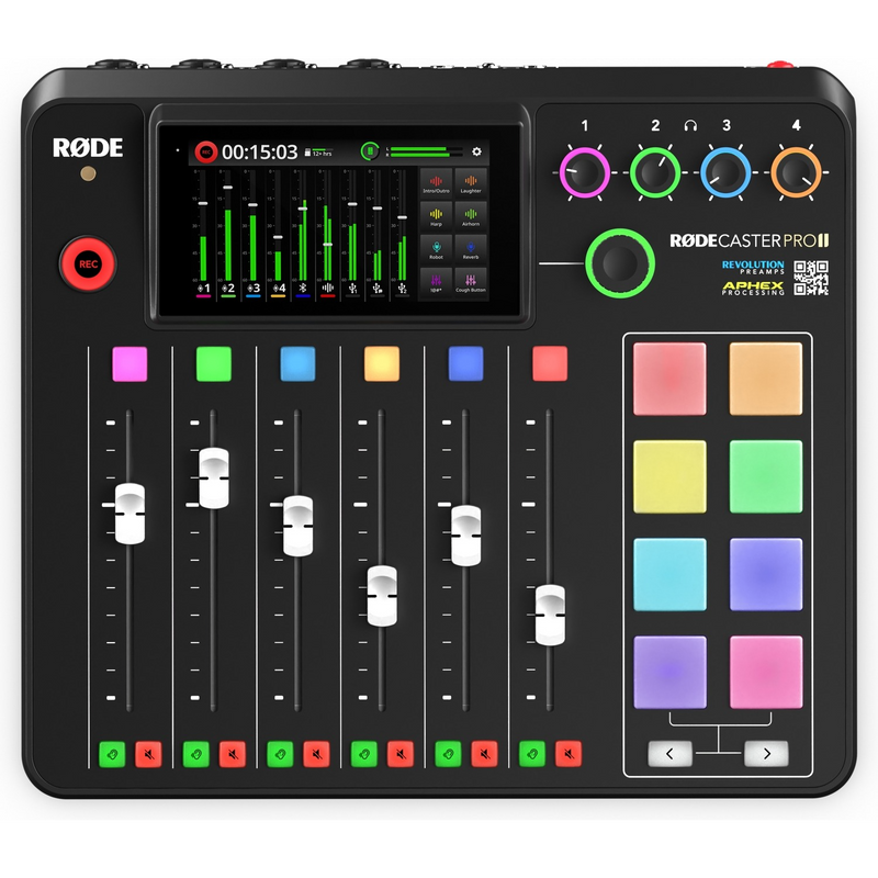 RODE RØDECaster Pro II Integrált Audio Produkciós Stúdió Mixer - Fekete (RCPIIW)-0